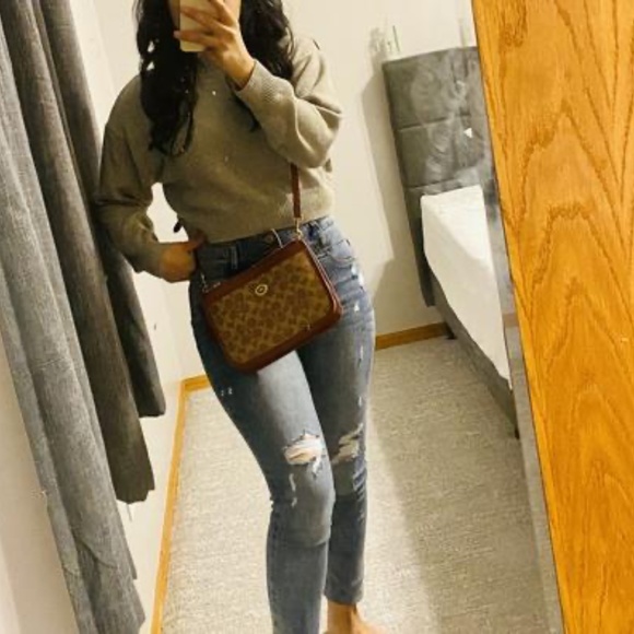 Coach Slim Turnlock Crossbody In Signature Canvas - Picture 5 of 5